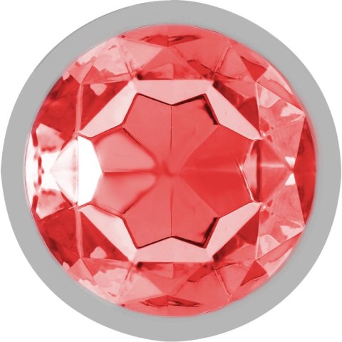 Intense Metalowy Korek z Czerwonym Kryształem Rozmiar M 8cm 3,3cm