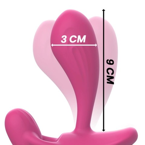 Intense Shelly Plug rożowy - wibrujący model z pilotem, silikonowy