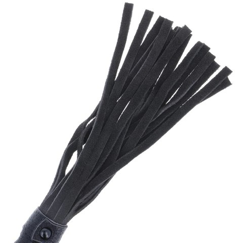 Darkness Czarny Bicz Bondage z Skorzaną Rączką - Model Premium