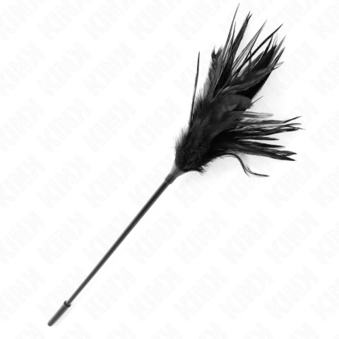 KINK Czarna Laska z Piorkami 45 cm - Elegancki Akcent Intymny