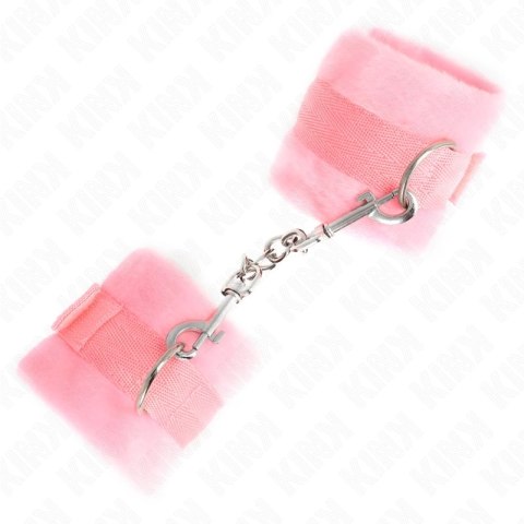 KINK Futerko Wrist Cuffs Rożowe - Komfortowe mankiety 30x7 cm