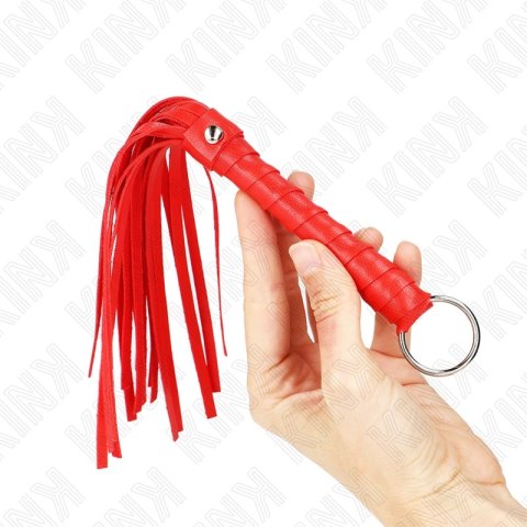 KINK Mini Bat Red 28 cm - kompaktowy bat skorzany, czerwony