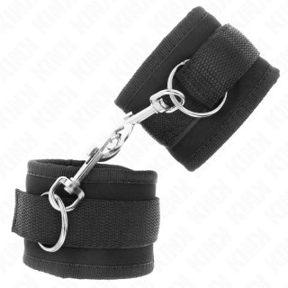KINK Regulowane nylonowe opaski na nadgarstki, czarne, 18-35 cm, Model 2