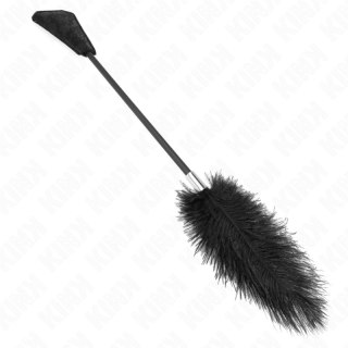 KINK Strusie Piora z Koronką - Elegancki Duster 56 cm
