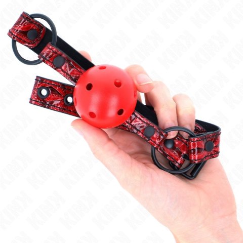 KINK Diamond Ball Gag Model 1 silikonowy 4,5 cm regulowany 42-60 cm