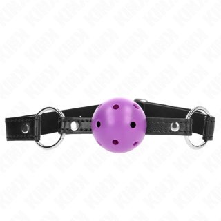 KINK Fioletowa Piłka Twarda 4,5 cm - Pasek 63,5 x 2 cm, Model Regulowany