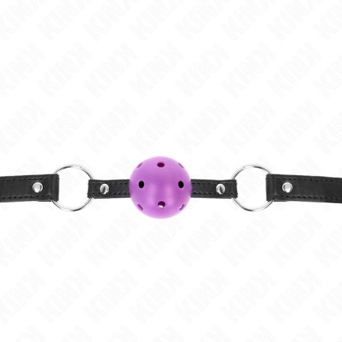 KINK Fioletowa Piłka Twarda 4,5 cm - Pasek 63,5 x 2 cm, Model Regulowany