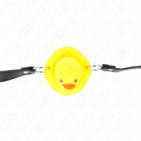 KINK Gag Duck Shape - Regulowany pas, silikonowy, żołty