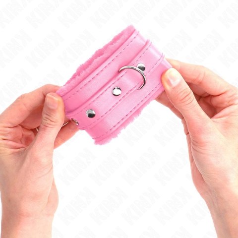KINK Premium Opaski na Nadgarstki Rożowe Regulowane 17-29 cm x 6 cm