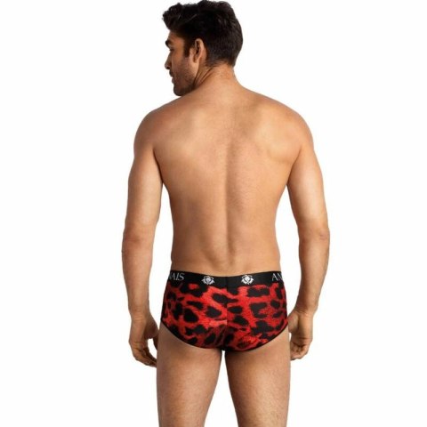 ANAIS MEN Savage Brief XL czerwony mikrofasadowy wzor zwierzęcy