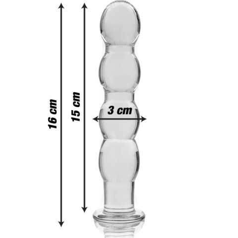 Ibiza Nebula Series Model 10 Szklany Przyrząd Intymny 16.5cm Transparentny