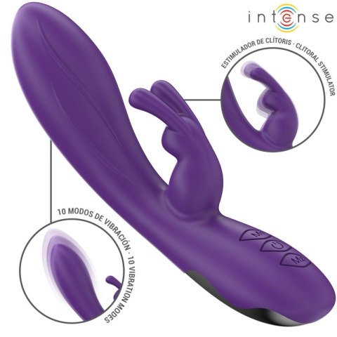 Intense Randall Fioletowy Model Rabbit 10 Trybow Wibracji Silikonowy