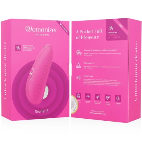 Womanizer Starlet 3 Rożowy - kompaktowy model z 6 poziomami intensywności