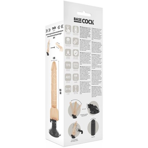 Basecock Model 18.5 cm - Wibrator sterowany pilotem, elastyczny TPE