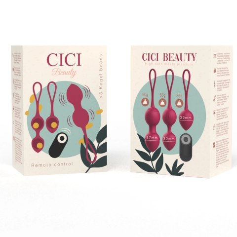 CICI Beauty Premium Zestaw 3 Kulek Kegla Wibrujących Pilot IPX7 USB