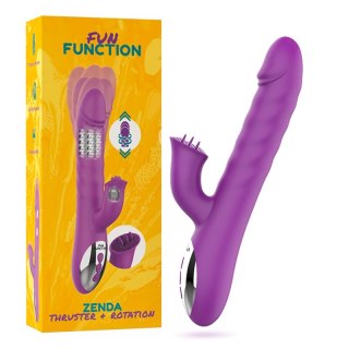 Fun Function Zenda Thruster & Rotation - wodoodporny model z funkcją obrotu, silikonowy, fioletowy