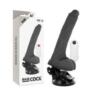 BASECOCK Pilotowany Wibrator Czarny 19cm x 4cm TPE z Pilotem