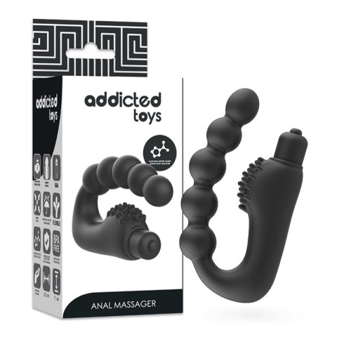 Addicted Toys - Model wibrujący z systemem anatomicznym 11x6,3 cm czarny