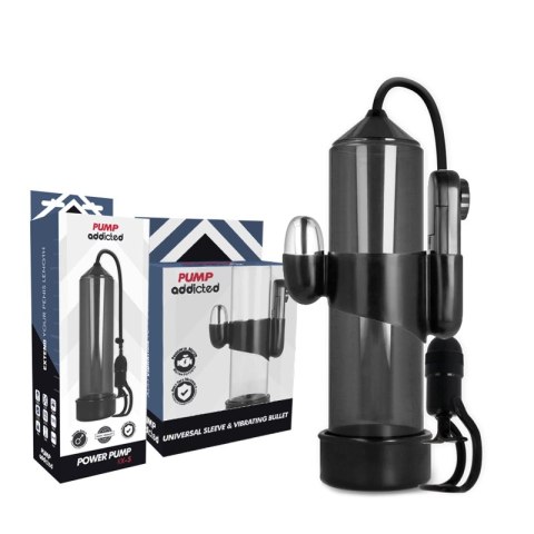 Pump Addicted RX5 Czarny System Prożniowy z Wibracją 23cm ABS+Silikon