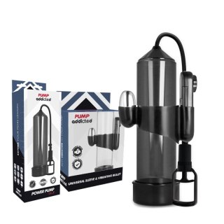 Pump Addicted RX7 Czarna Pompa Prożniowa z Funkcją Wibracji 24cm