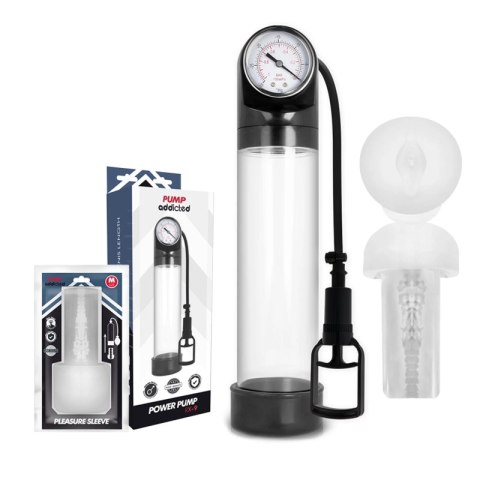 Pump Addicted RX9 przezroczysty system prożniowy z wkładem intymnym 30 cm