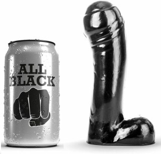 All Black Model 15 cm - Czarny element intymny, gładka powierzchnia