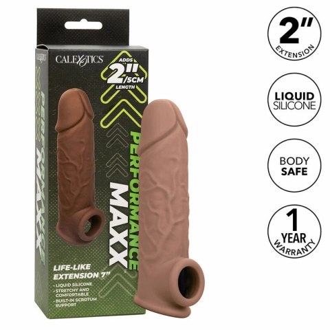 CalExotics Performance Maxx Extension 7" silikonowy przedłużacz brązowy