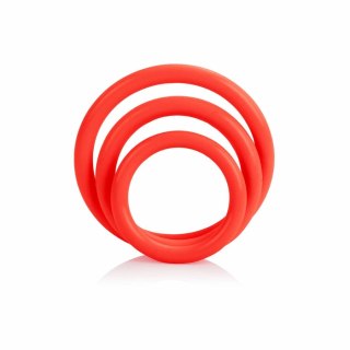 CalExotics Tri-Rings Zestaw Elastycznych Pierścieni Czerwony 3 szt.