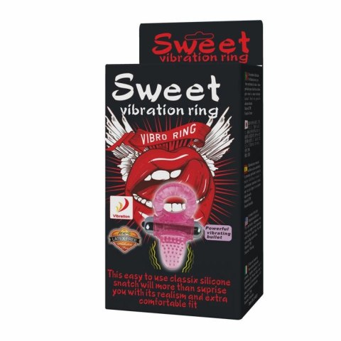 Baile Sweet Abs 10 Rhythms - Rożowy pierścień wibracyjny ABS/TPR