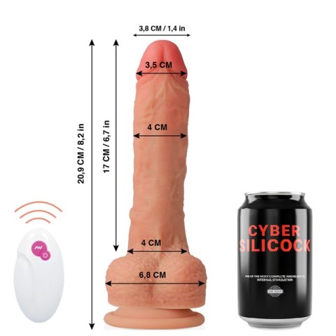 CYBER SILICOCK Mr Rick 20,9 cm - zdalnie sterowany model silikonowy