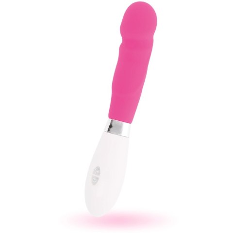 Glossy Paul Rożowy - Wibrujący model silikonowy, 10 trybow, 12 cm