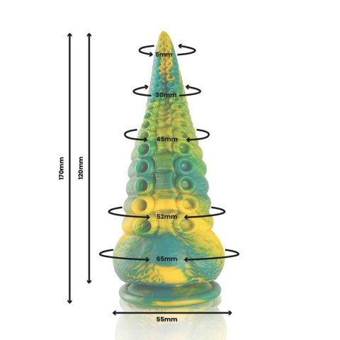 EPIC Cetus Zielony Model Silikonowy Mały - Anatomiczna Forma, 17 cm