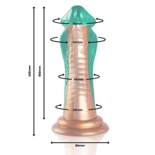 EPIC Python Cobra Zielony - Model silikonowy inspirowany mitologią, 205 mm