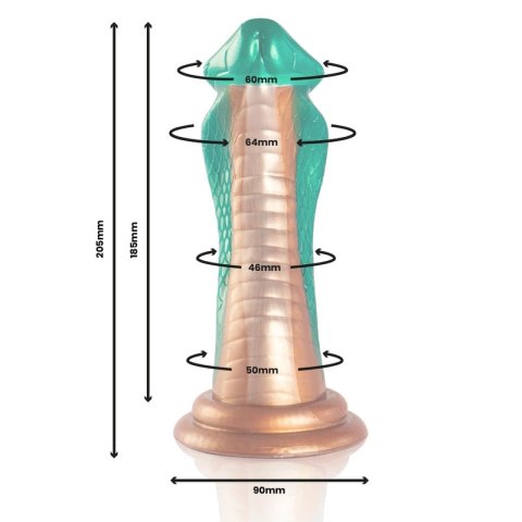 EPIC Python Cobra Zielony - Model silikonowy inspirowany mitologią, 205 mm
