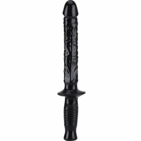 GET REAL Manhandler 38 cm czarny - pałka intymna z uchwytem PVC