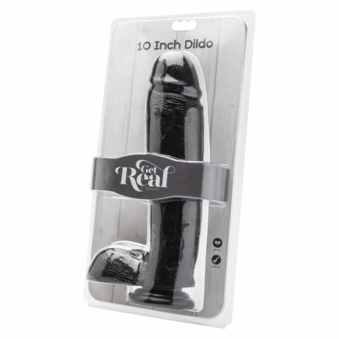 Get Real Czarny Model 25,5 cm z kulkami - anatomiczny system PCV