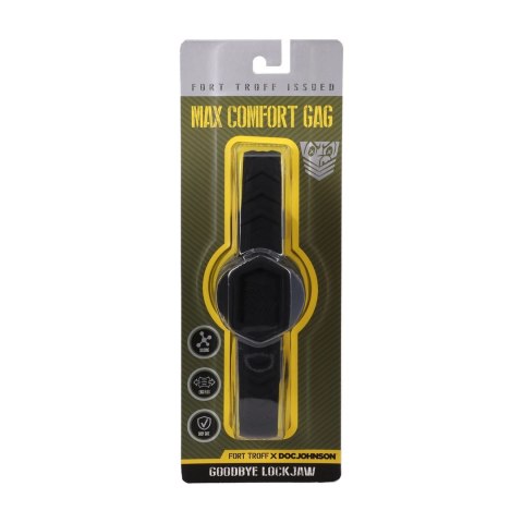 Doc Johnson Max Comfort Gag Black silikonowy system ustny
