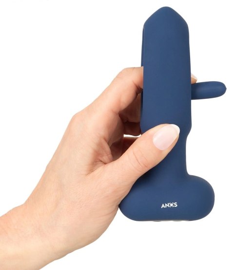 ANOS RC Flickering Tongue Plug czarny silikonowy 10 trybow 14,1 cm