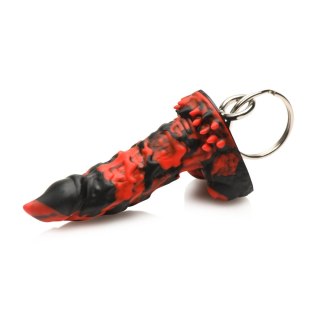 Creature Cocks Fire Demon brelok silikonowy czerwono-czarny 2,8 cala
