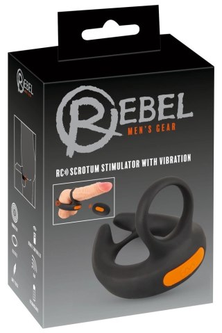 Rebel RC - System wibracyjny z pierścieniami i pilotem, silikon, czarny
