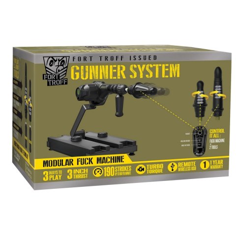 Doc Johnson Gunner System 3w1 - Modułowa maszyna intymna z pilotem
