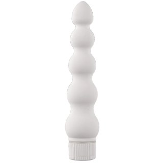 Doc Johnson White Nights Ribbed 18cm - zakrzywiony model wielobiegowy