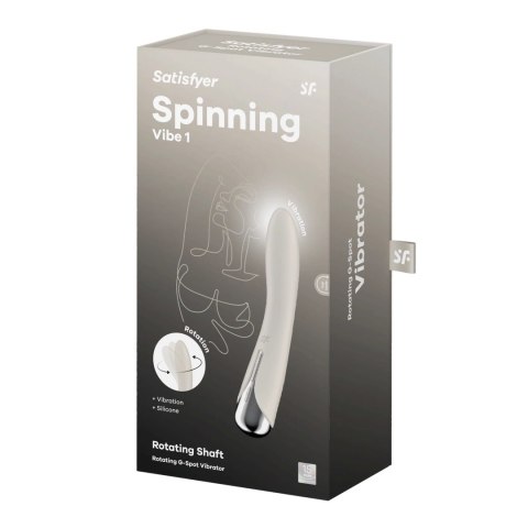 Satisfyer Vibe 1 - zakrzywiony model z obrotową głowką, silikonowy
