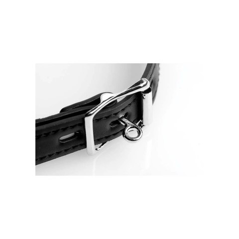 XR Brands Mouth Opener Deluxe - Regulowany czarny system ustny