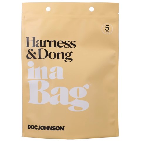 Doc Johnson Harness Black - Uprząż z silikonowym elementem 18 cm