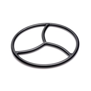 XR Brands Bondage Ring chromowany czarny 8,6 cala - wytrzymały model