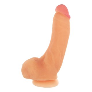 XR Brands George model z przyssawką 22 cm, powierzchnia TPR, jasny