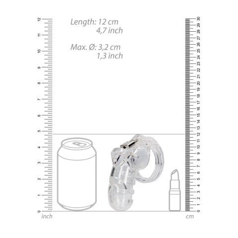 ManCage Model 11 Transparentny System Kontroli 11,5 cm Poliwęglan