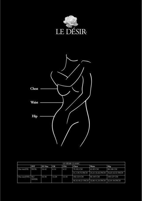 Le Desir Rajstopy Plus Size z Siateczki z Dżetami Czarny