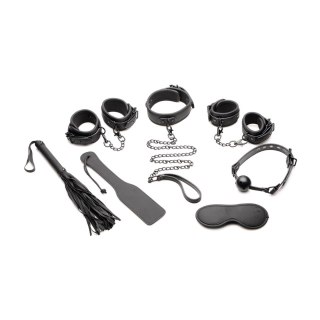 XR Brands Deluxe 7-elementowy zestaw akcesoriow do restrykcji PU